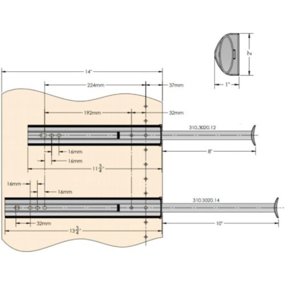 TAG Hardware Premium 14-18 inch Extendable Pull-Out Wardrobe Rod, Matte Gold